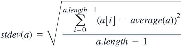 standard deviation formula